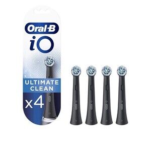 Oral B iO Ultimate Clean Electric Toothbrush Head Replacement Box of 4 Black